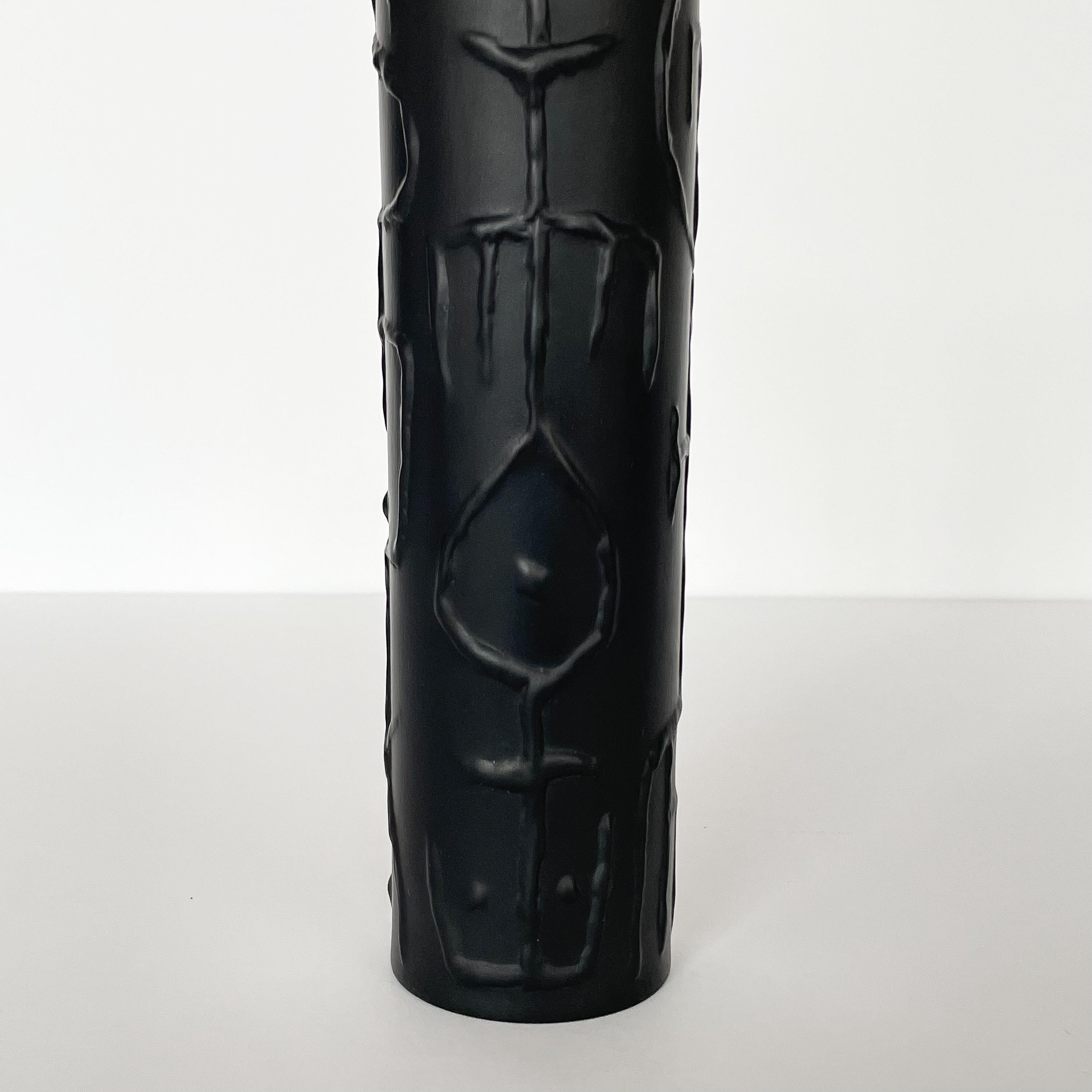 Cuno Fischer Black Matte Vase for Rosenthal 2