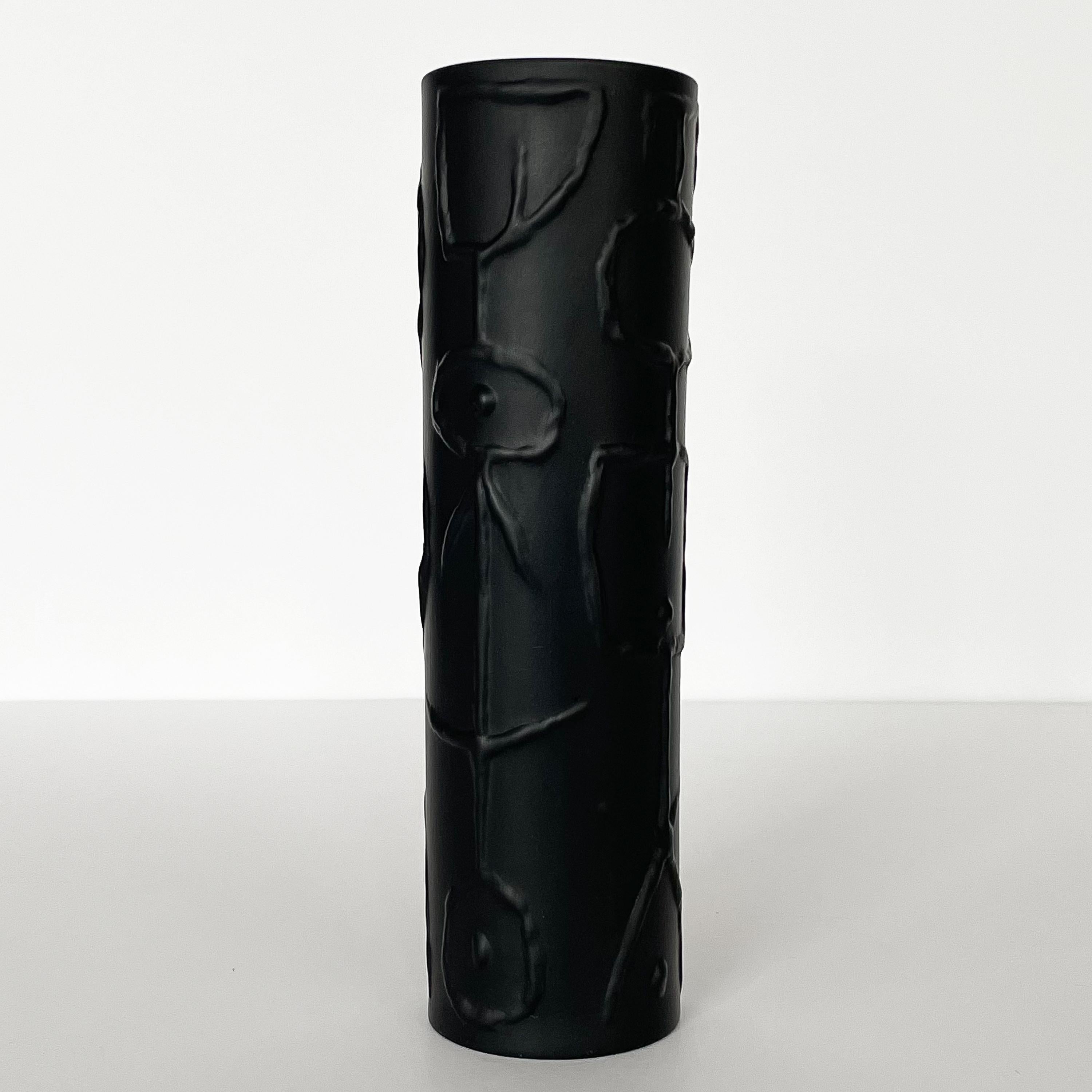 Cuno Fischer Vase schwarz matt für Rosenthal (Deutsch)