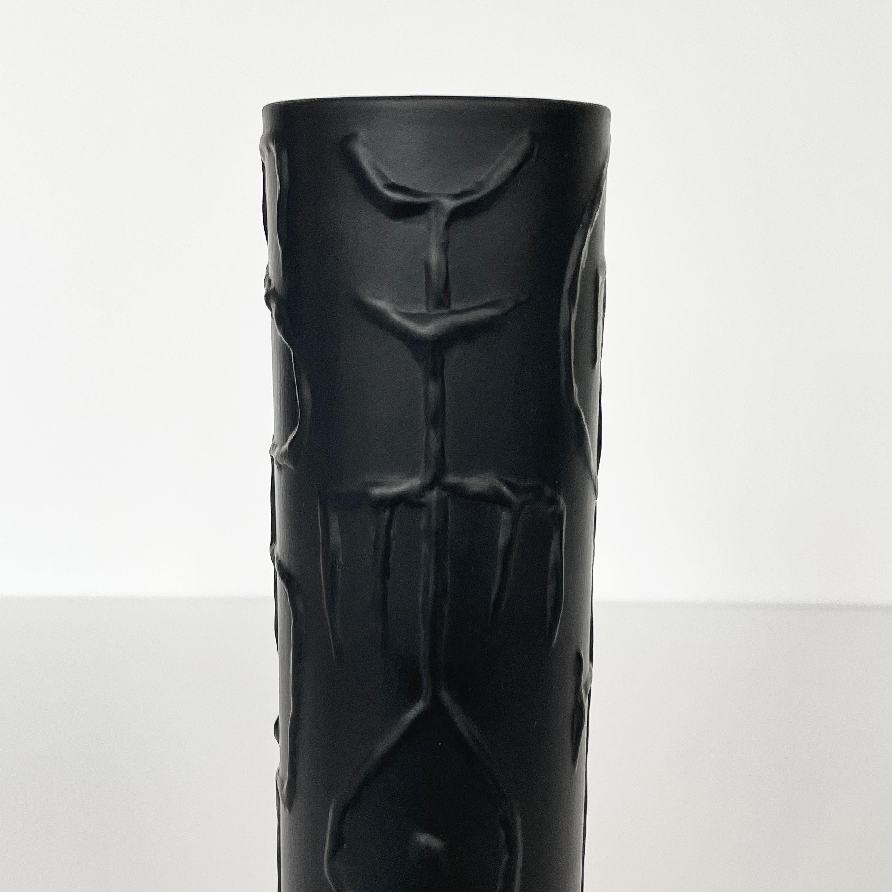 Cuno Fischer Black Matte Vase for Rosenthal 1