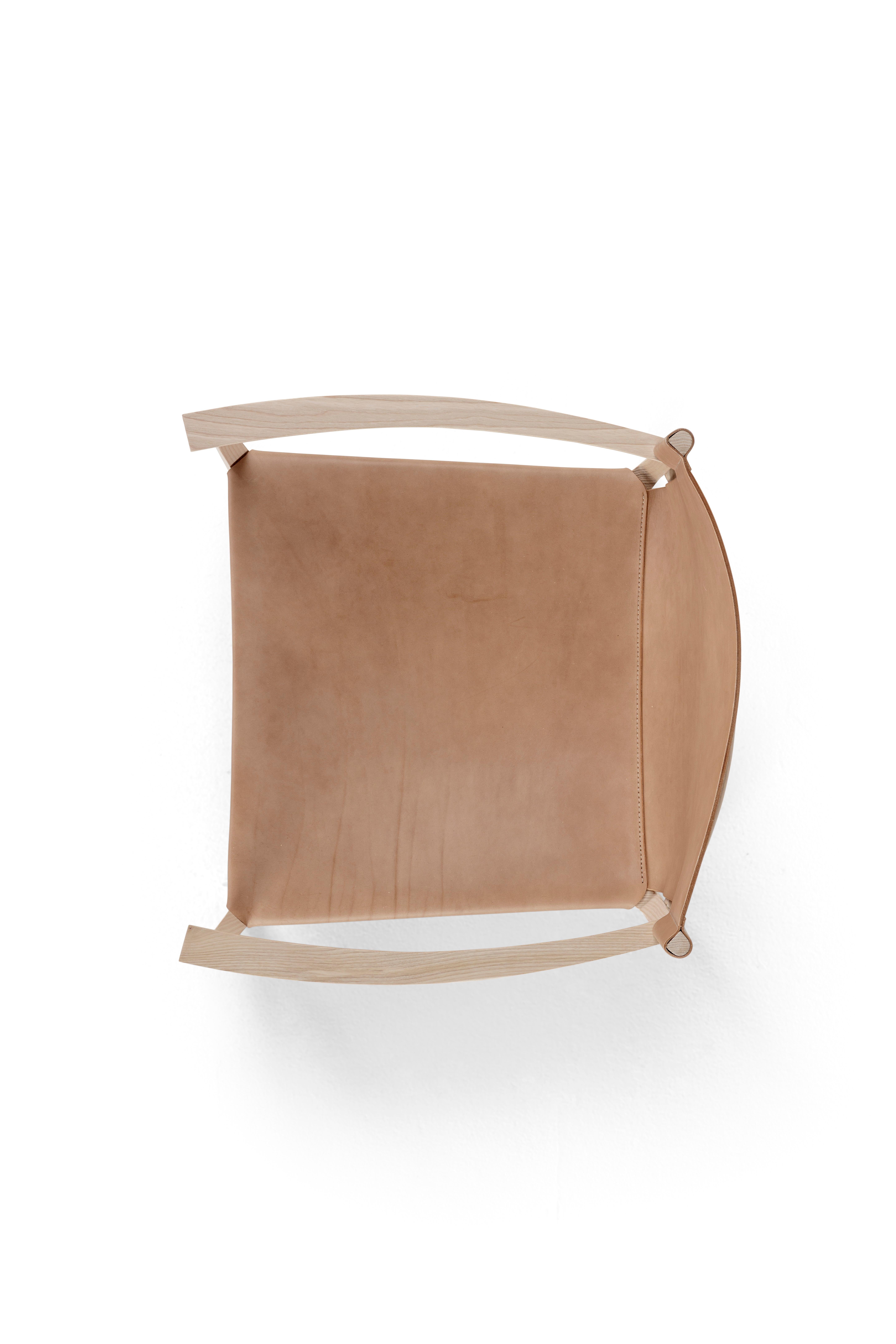 Silla zancudo con brazos Cuoio by Amura Lab Italiano en venta