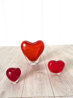 Cuore & Cuoricino Herzvasen von Maria Christina Hamel für Salviati, 1990er-Jahre