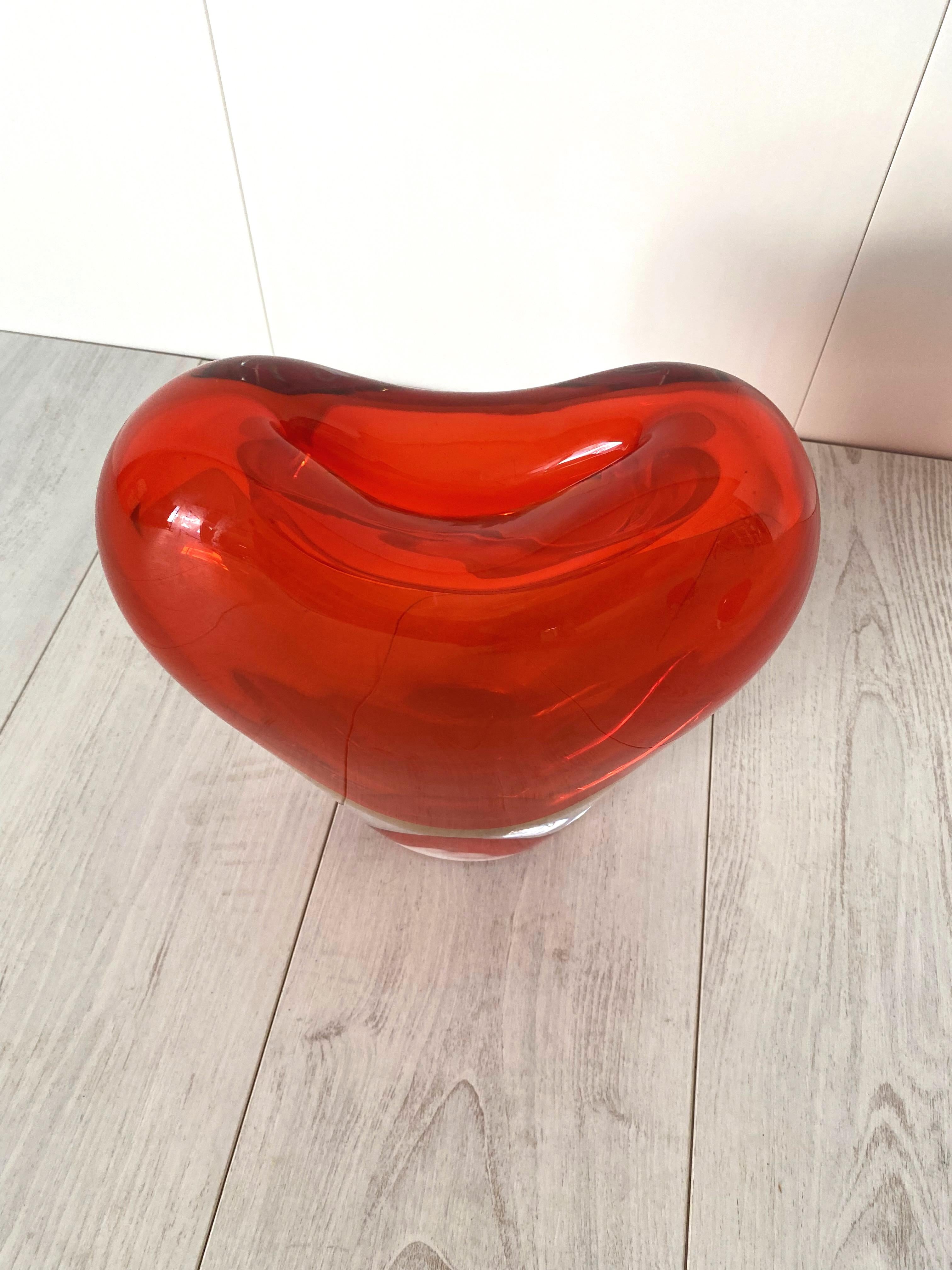 Modern Cuore & Cuoricino Heart Vases by Maria Christina Hamel for Salviati, 1990s For Sale