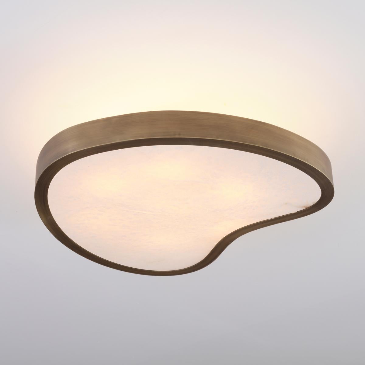 Cuore Grande Ceiling Light by Gaspare Asaro-Satin Brass Finish For Sale 5