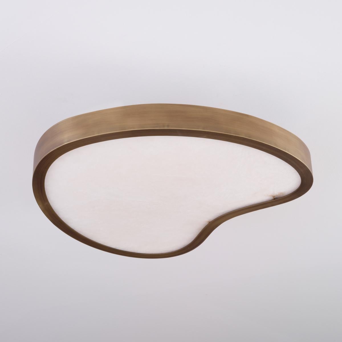 Cuore Grande Ceiling Light by Gaspare Asaro-Satin Brass Finish For Sale 6