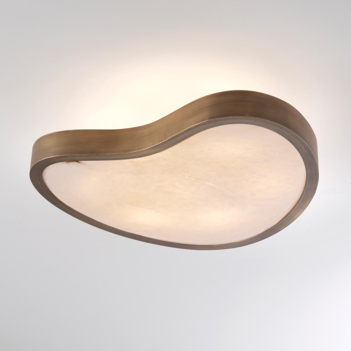 Cuore Grande Ceiling Light by Gaspare Asaro-Satin Brass Finish For Sale 7