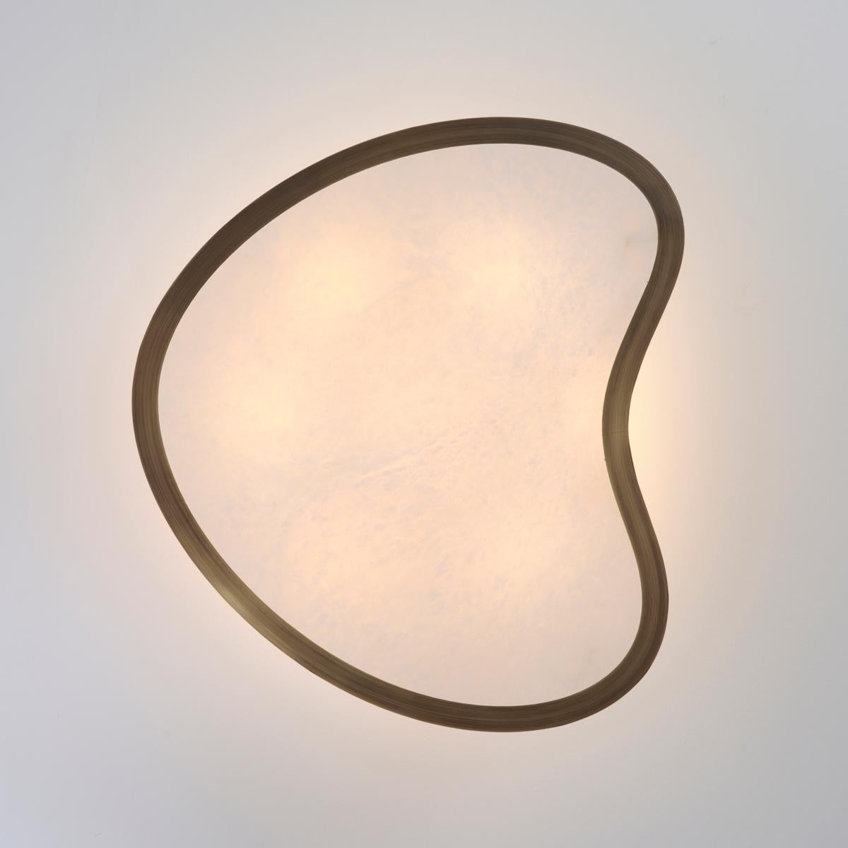 Italian Cuore Grande Ceiling Light by Gaspare Asaro-Satin Brass Finish For Sale