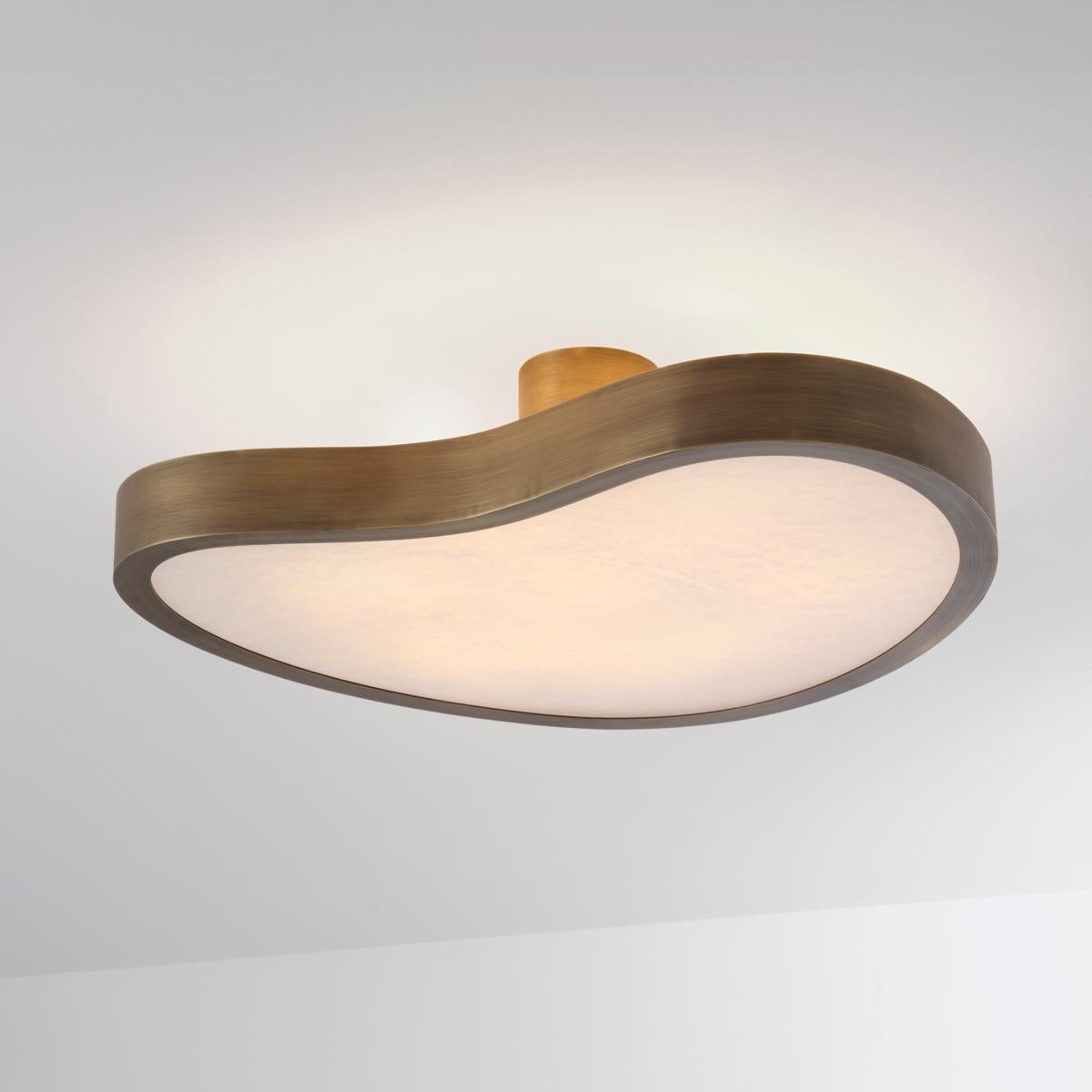 Cuore Grande Ceiling Light by Gaspare Asaro-Satin Brass Finish For Sale 2