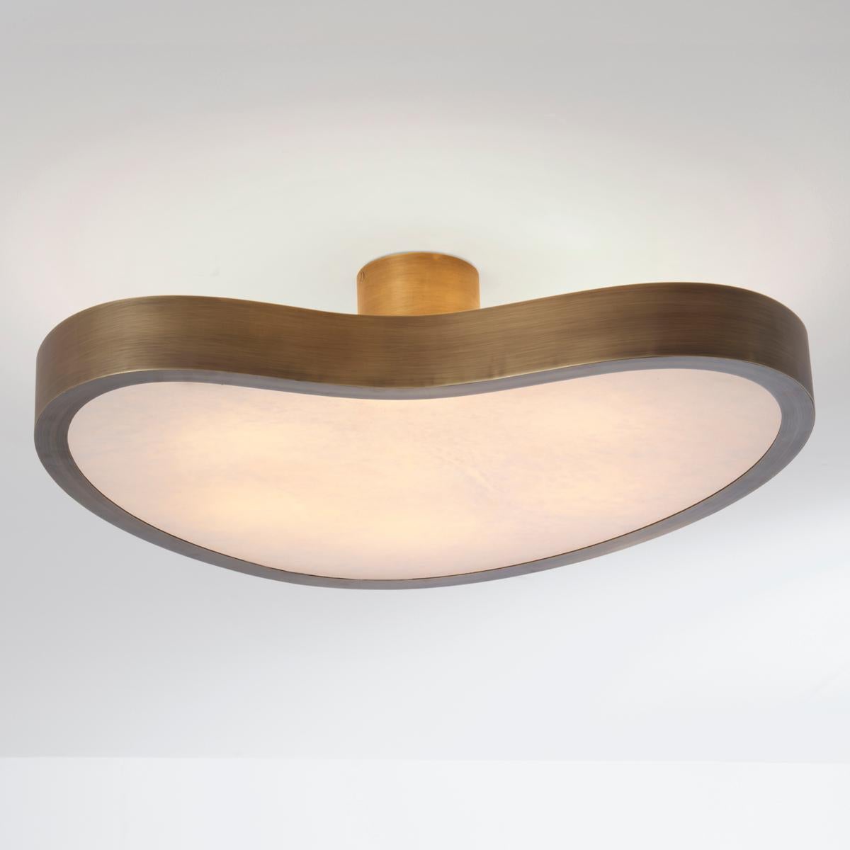 Cuore Grande Ceiling Light by Gaspare Asaro-Satin Brass Finish For Sale 3