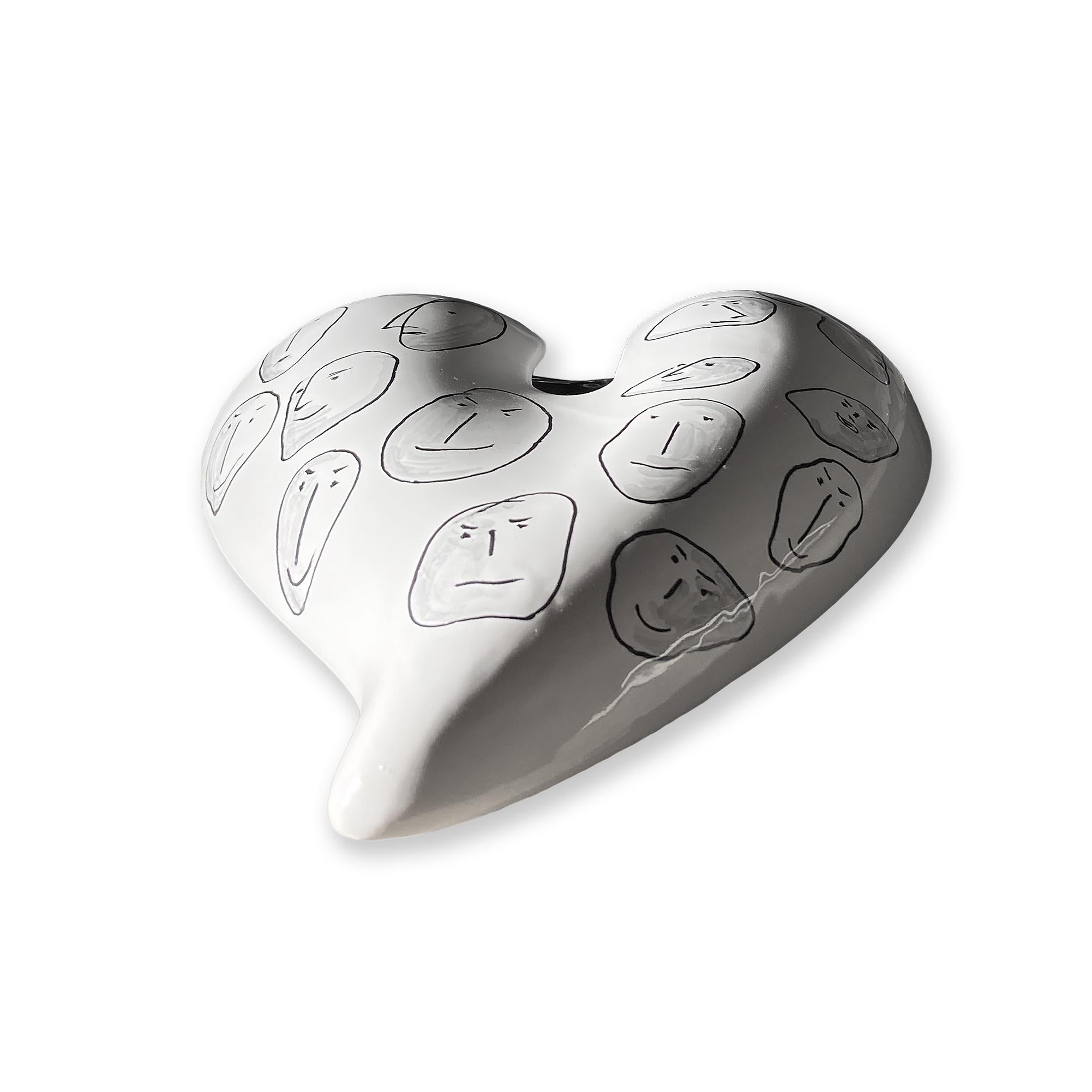 Italiano Cuore in ceramica 