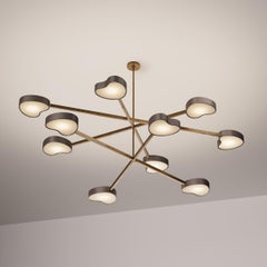 Cuore N.10 Ceiling Light by Gaspare Asaro. Peltro and Bronze Finish