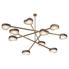 Cuore N.10 Ceiling Light by Gaspare Asaro. Peltro and Bronze Finish