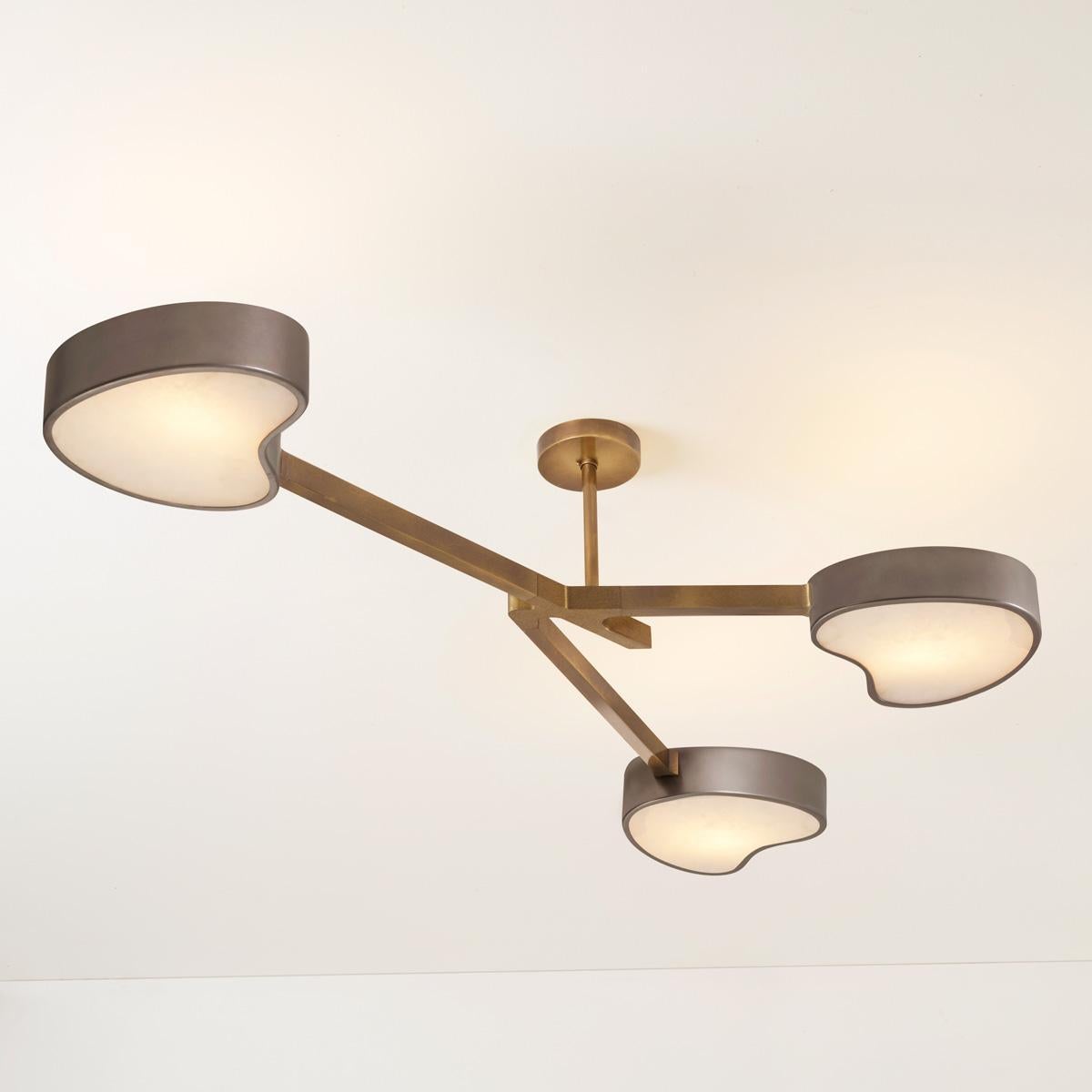 Modern Cuore N.3 Ceiling Light by Gaspare Asaro. Bronze Finish For Sale