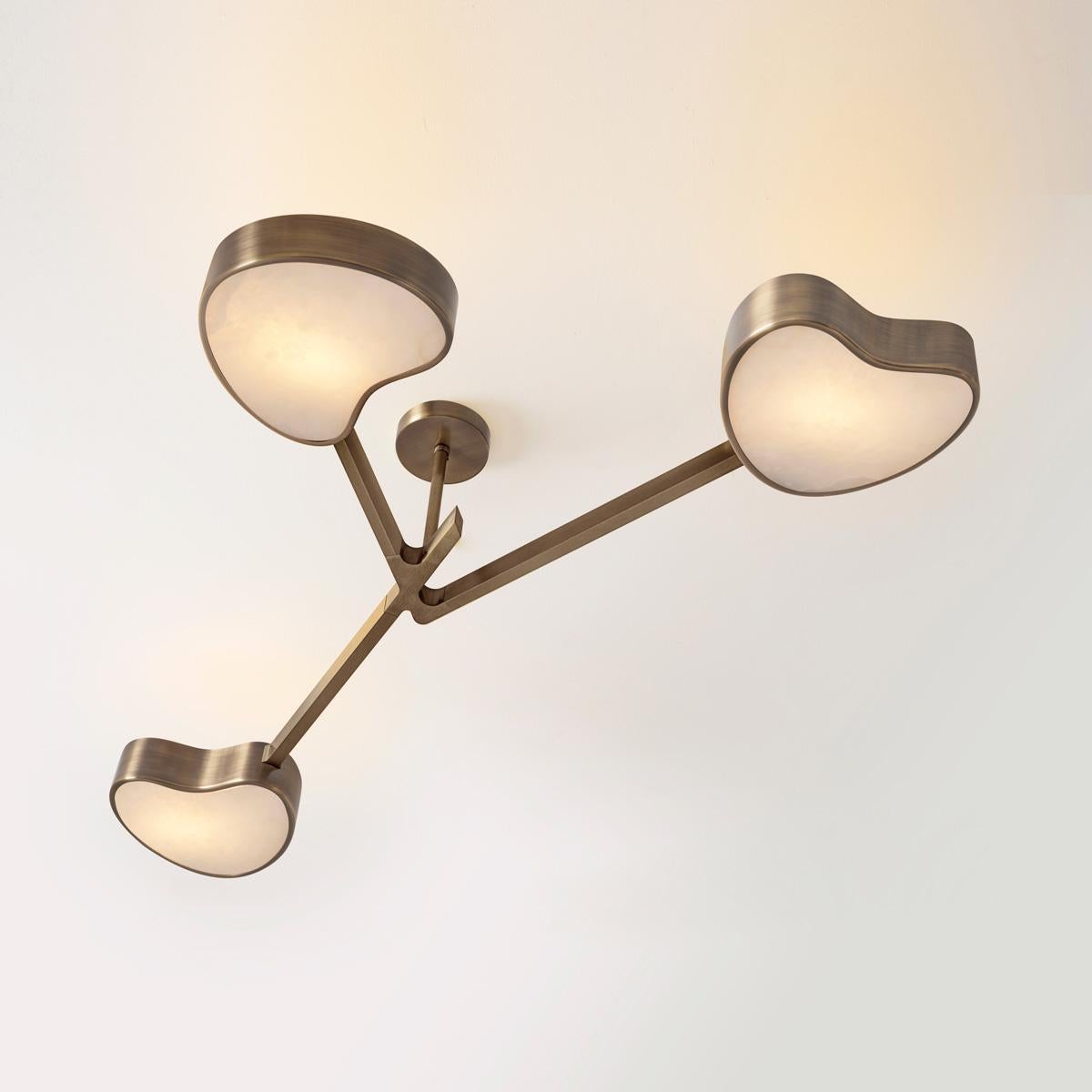 Italian Cuore N.3 Ceiling Light by Gaspare Asaro. Bronze Finish For Sale