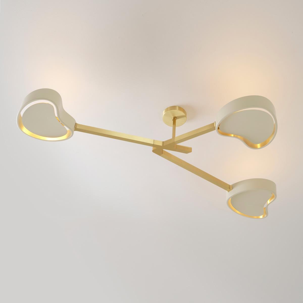 Cuore N.3 Ceiling Light by Gaspare Asaro. Bronze Finish In New Condition For Sale In New York, NY