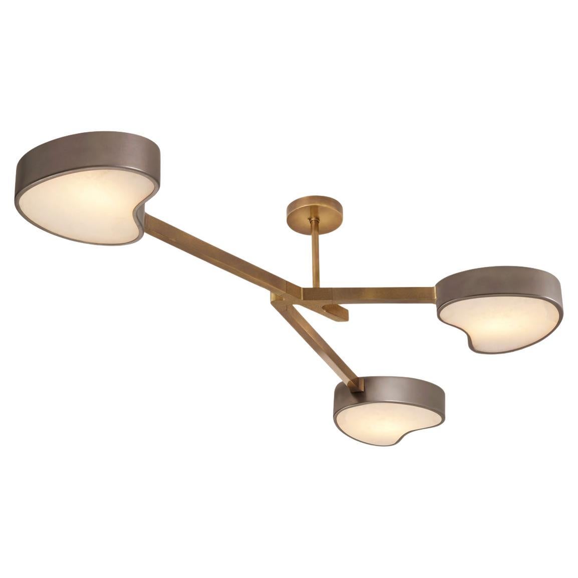 Cuore N.3 Ceiling Light by Gaspare Asaro. Peltro and Bronze Finish For Sale