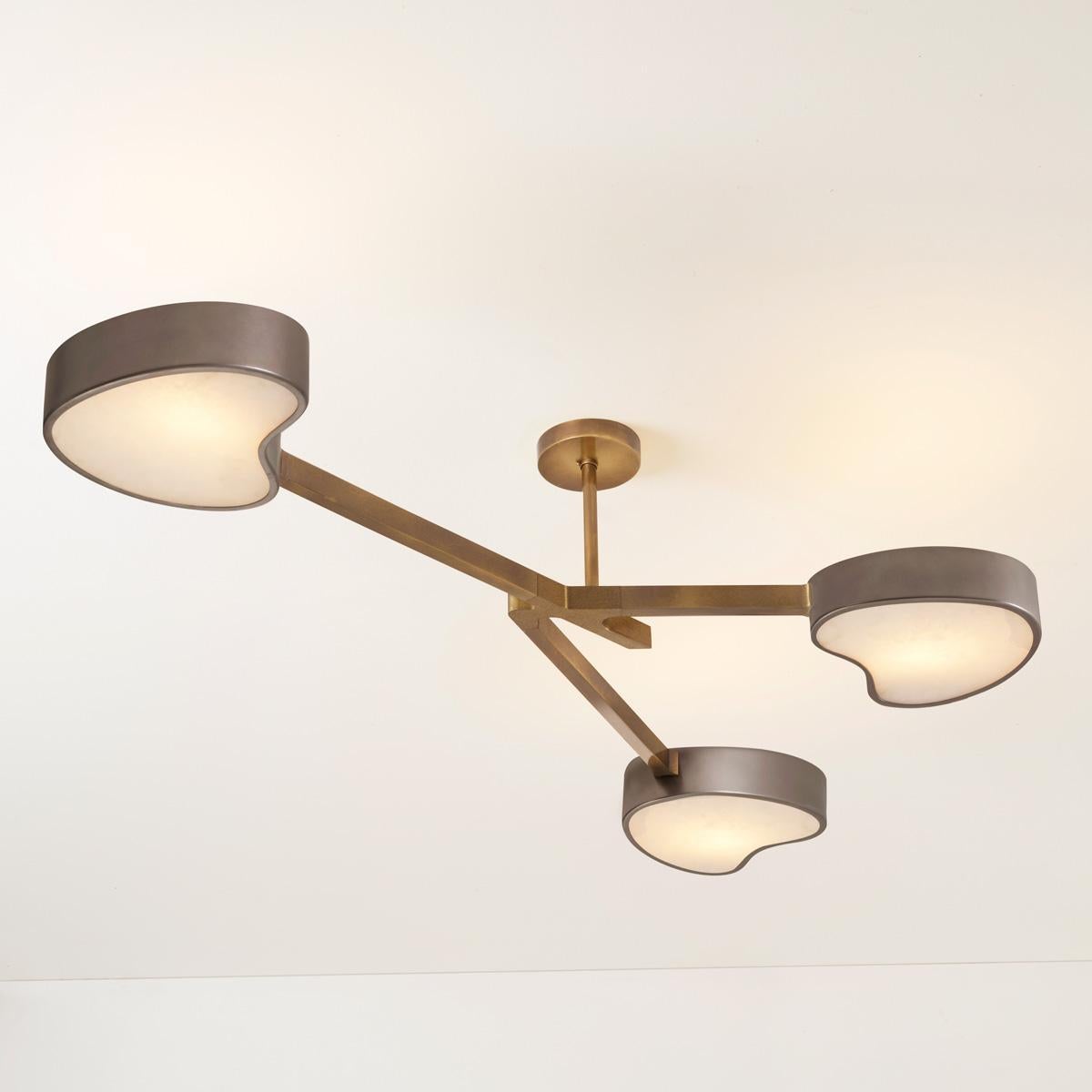 Cuore N.3 Ceiling Light by Gaspare Asaro. Polished Brass Finish For Sale 7