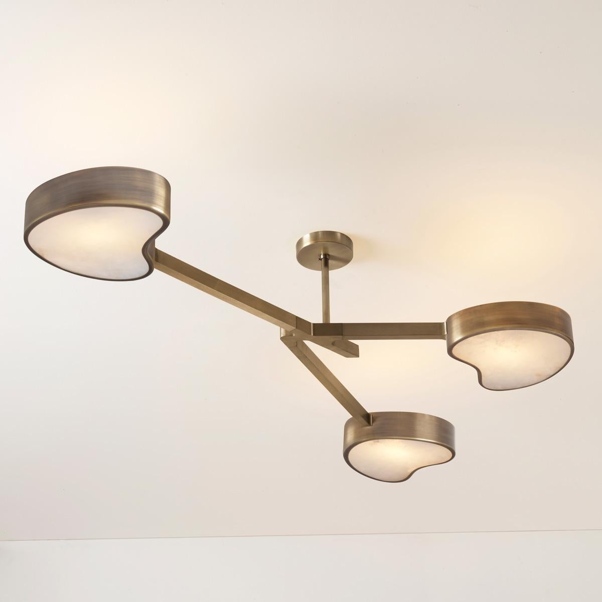 Cuore N.3 Ceiling Light by Gaspare Asaro. Polished Brass Finish For Sale 8
