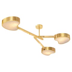 Cuore N.3 Ceiling Light by Gaspare Asaro. Polished Brass Finish