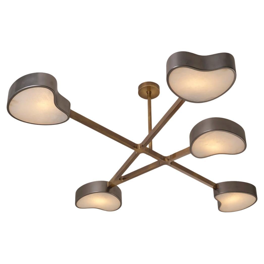 Cuore N.5 Ceiling Light by Gaspare Asaro. Peltro and Bronze Finish For Sale