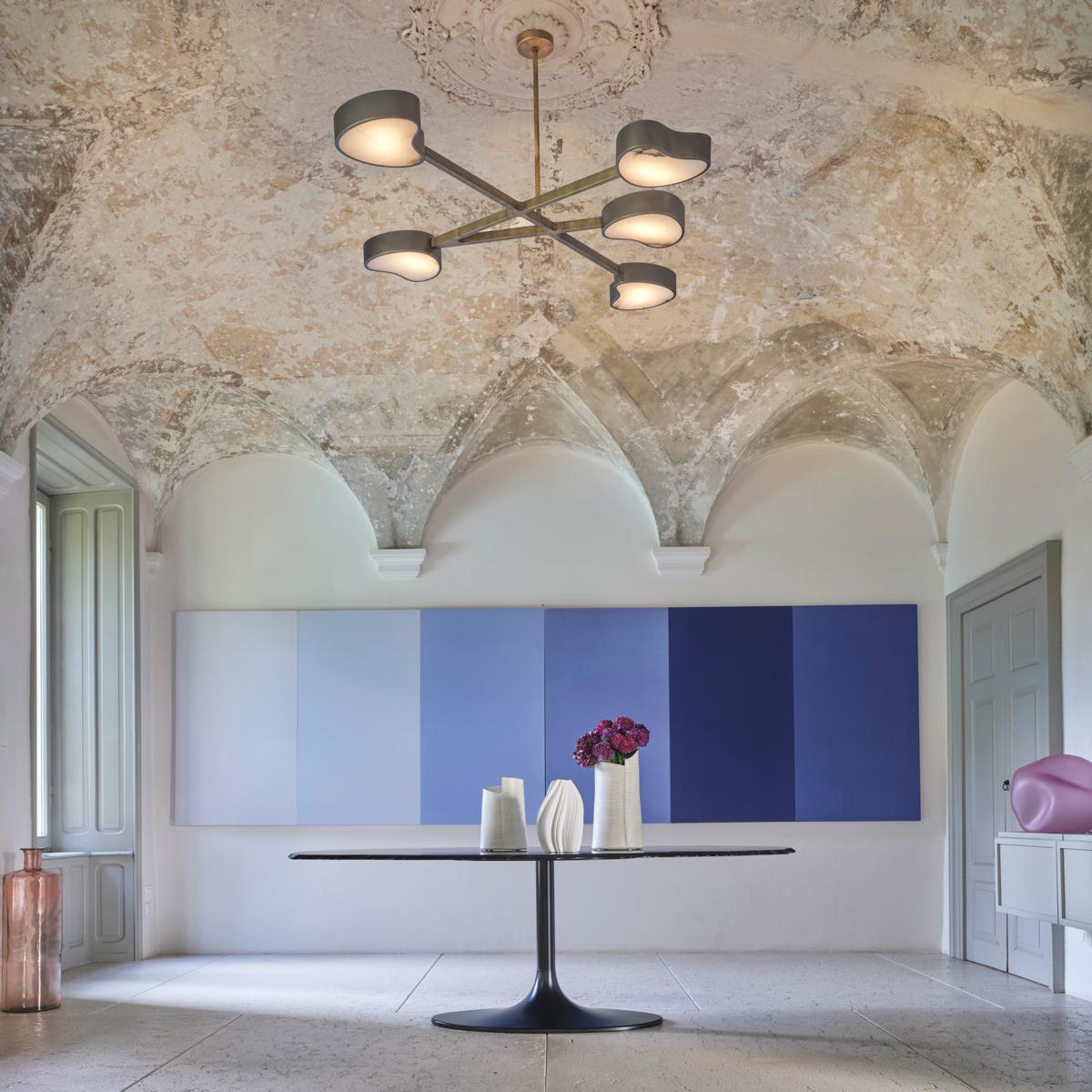 Lampada da soffitto Cuore N.5 di Gaspare Asaro. Finitura in ottone lucido in vendita 4