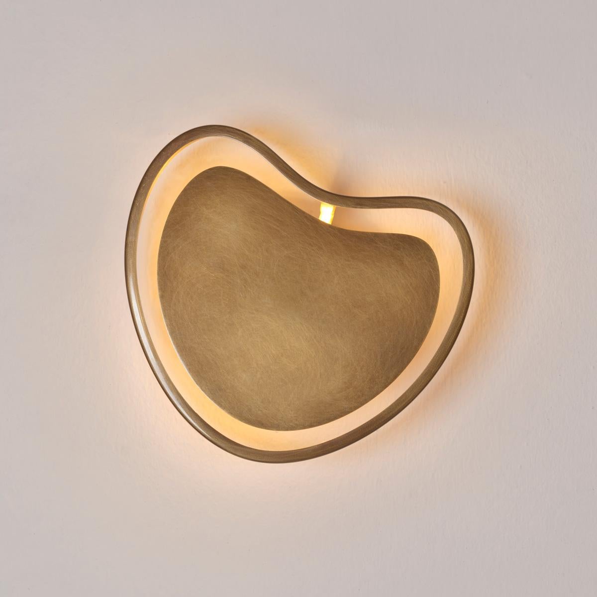 Modern Cuore Wall Light by Gaspare Asaro. Backlit Version. Bronze Finish For Sale