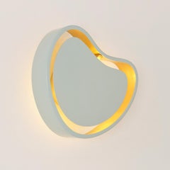 Cuore Wall Light by Gaspare Asaro. Backlit Version. Lerici Acqua Finish