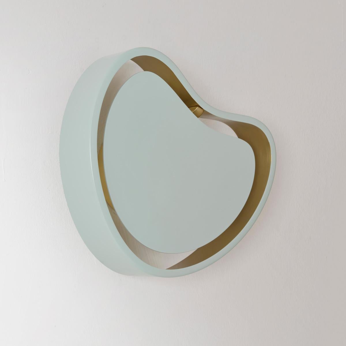 Contemporary Cuore Wall Light by Gaspare Asaro. Backlit Version. Lerici Acqua Finish For Sale