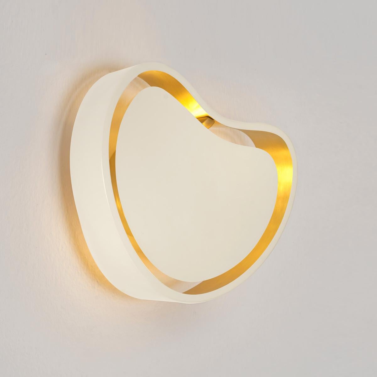 Cuore Wall Light by Gaspare Asaro. Backlit Version. Lerici Acqua Finish For Sale 2