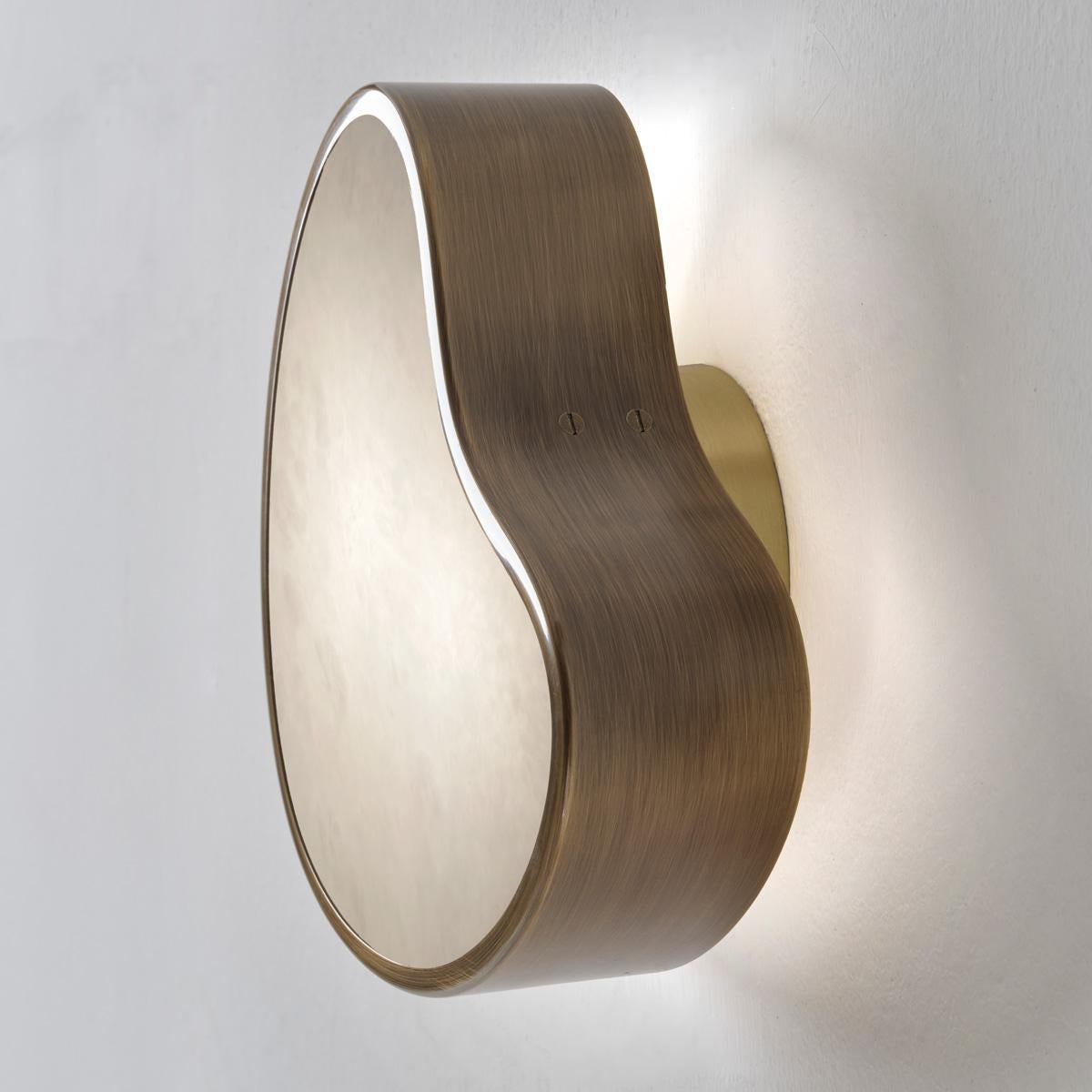 Cuore Wall Light by Gaspare Asaro. Backlit Version. Pewter Finish For Sale 4