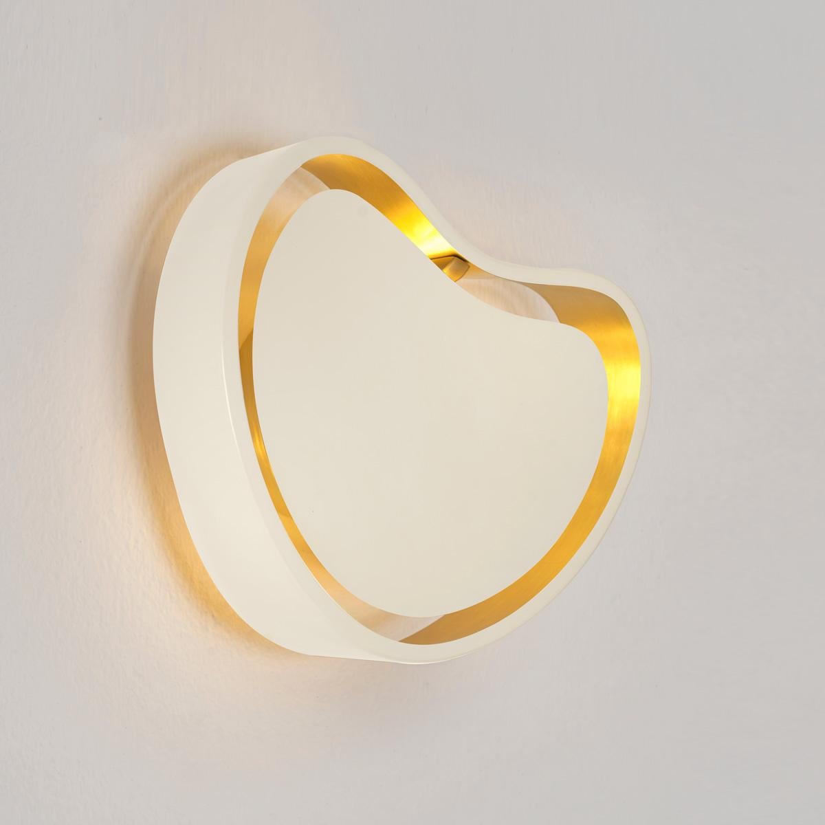 Modern Cuore Wall Light by Gaspare Asaro. Backlit Version. Pewter Finish For Sale