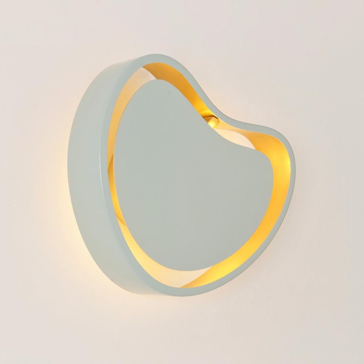 Italian Cuore Wall Light by Gaspare Asaro. Backlit Version. Pewter Finish For Sale