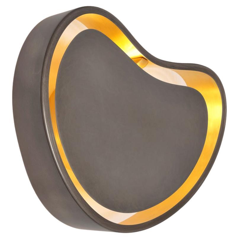 Cuore Wall Light by Gaspare Asaro. Backlit Version. Pewter Finish For Sale