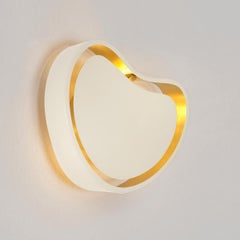 Cuore Wall Light by Gaspare Asaro. Backlit Version. Sand White Finish