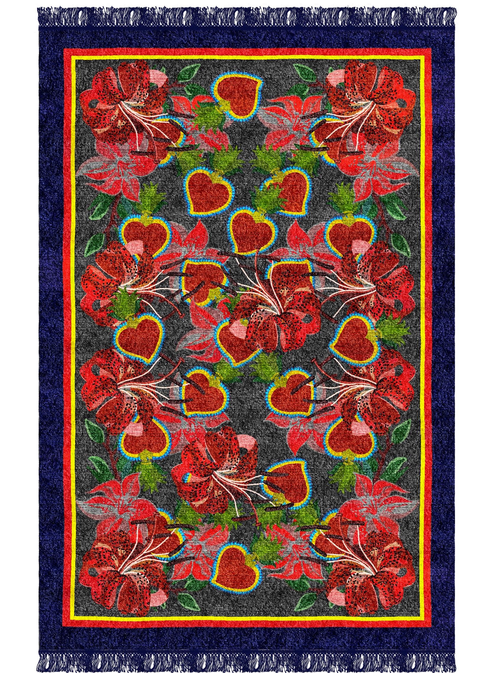 Cuori-Teppich I von Giulio Brambilla
Abmessungen: D 300 x B 200 x H 0,5 cm
MATERIALIEN: NZ-Wolle, Melange-Garn

Dieser Teppich, benannt nach dem italienischen Wort für 