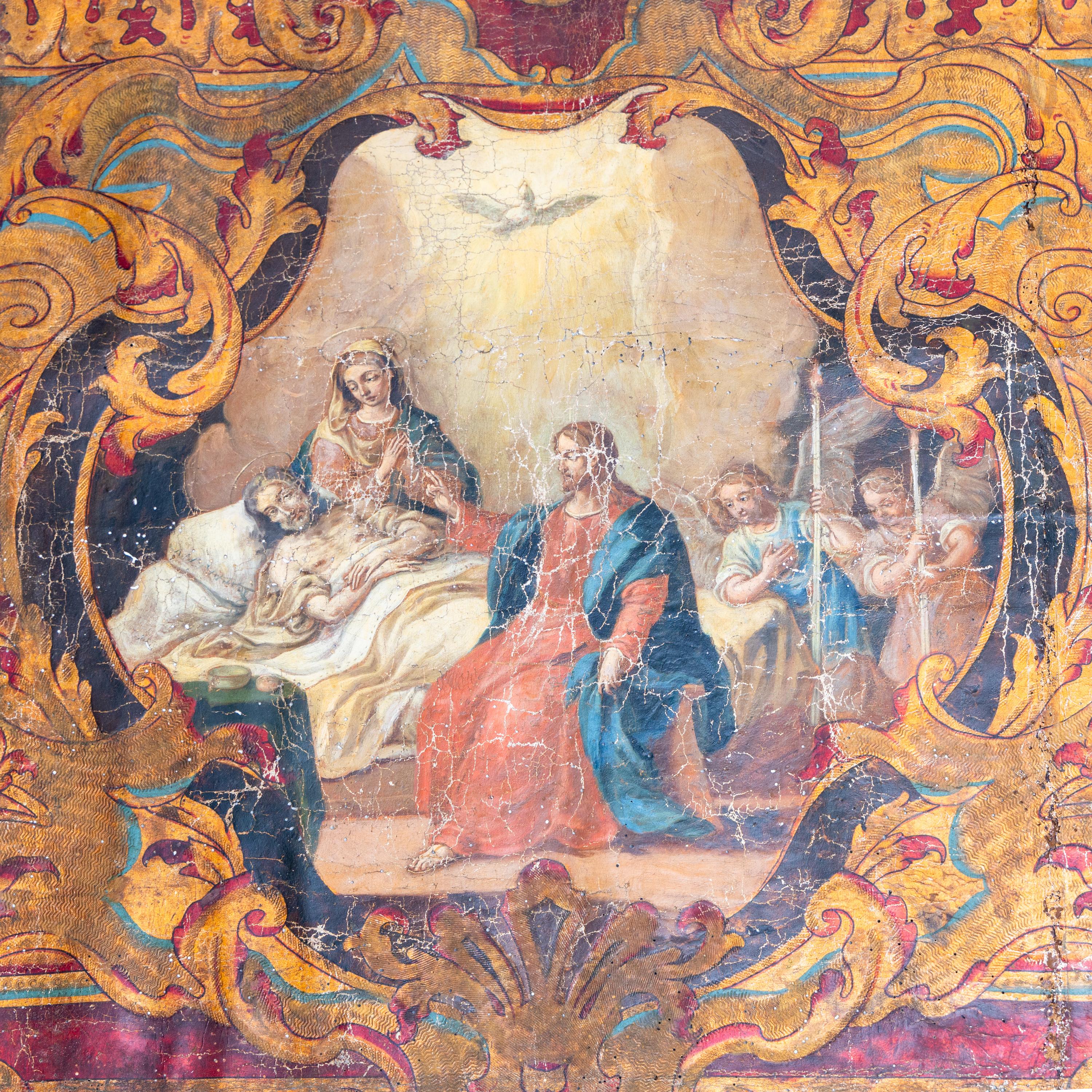 Baroque Cuoridoro, The Death of St. Joseph, Venice, 18th Century