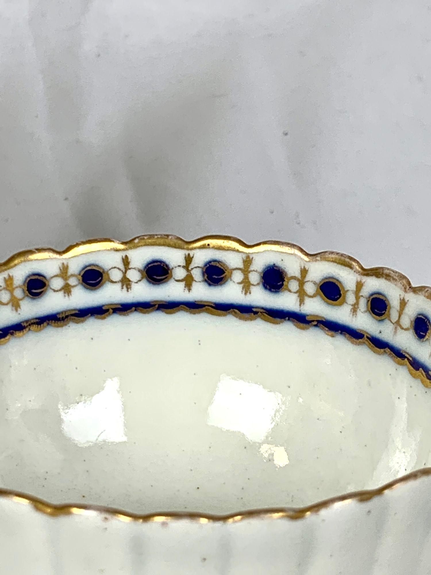 Cup and Saucer 18th Century English Porcelain Caughley Circle ca 1785 3