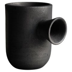 Cup Charred Vase in "Barro Preto" Handcrafted in Portugal by Origin Made