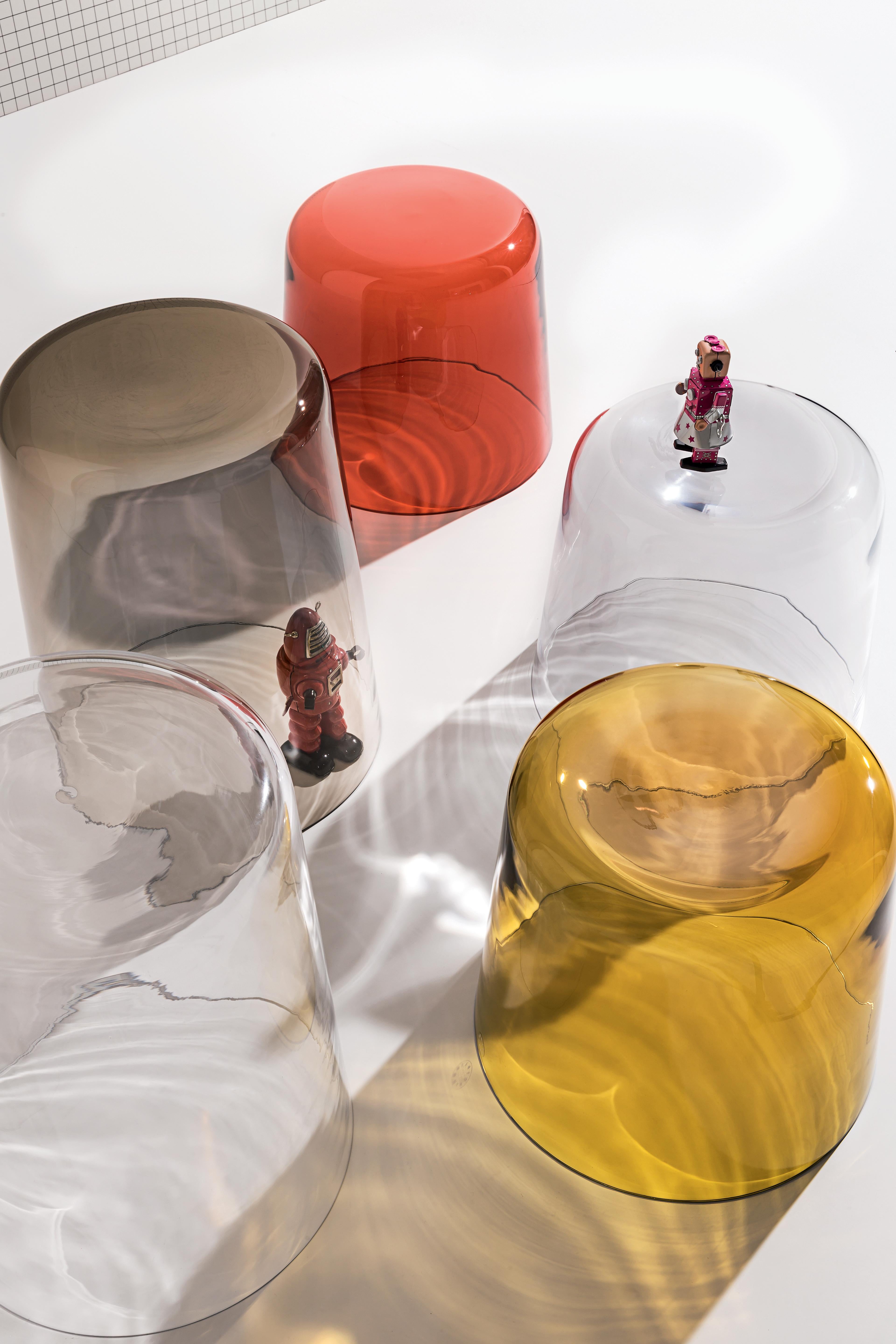 Italian Cup Coffee Table, Blown Glass by Ichiro Iwasaki For Sale