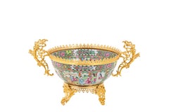 Cup in Canton Porcelain and Gilt Bronze, circa 1880