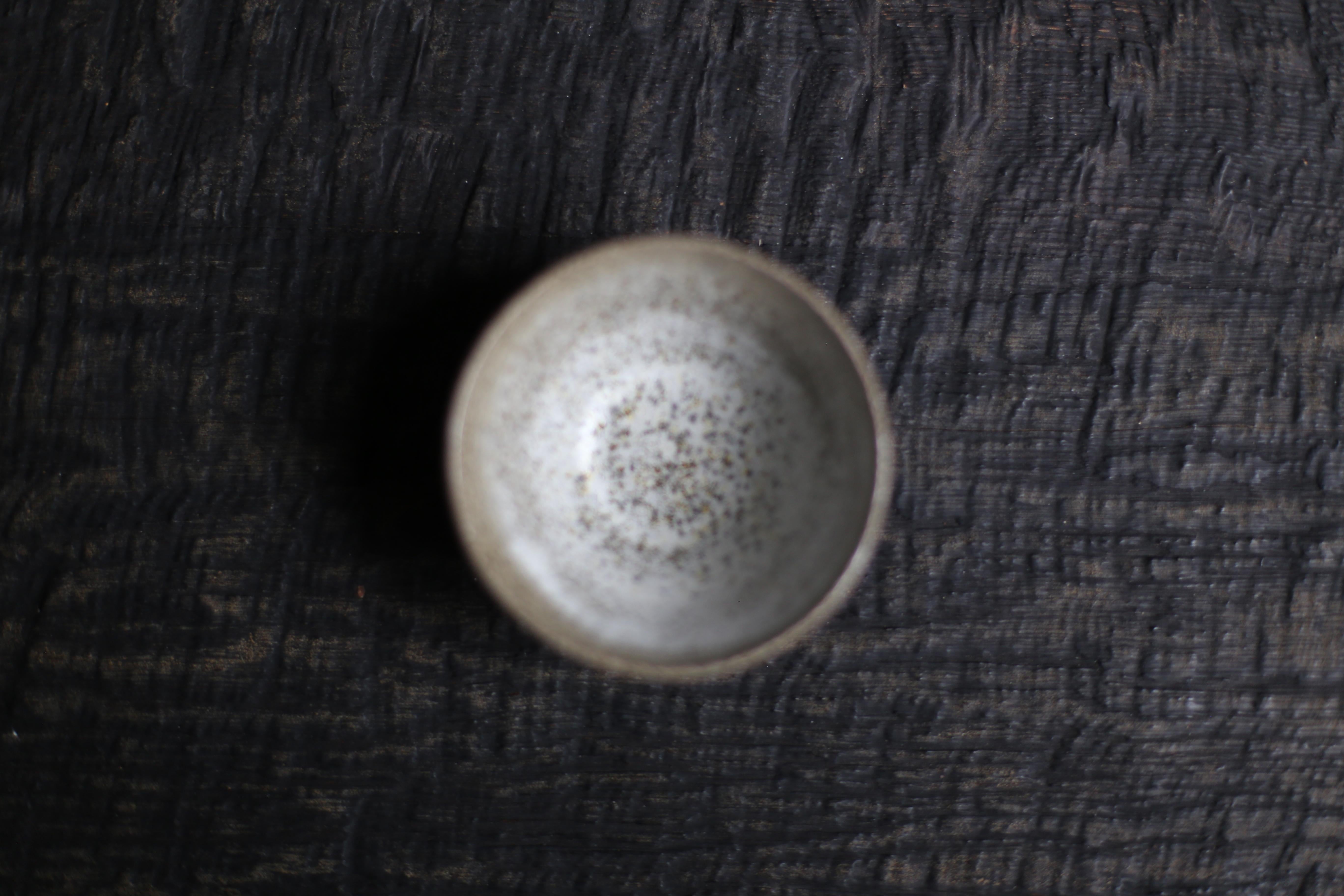 Modern Cup in Grey Speckled Clay with White Speckled Glaze For Sale