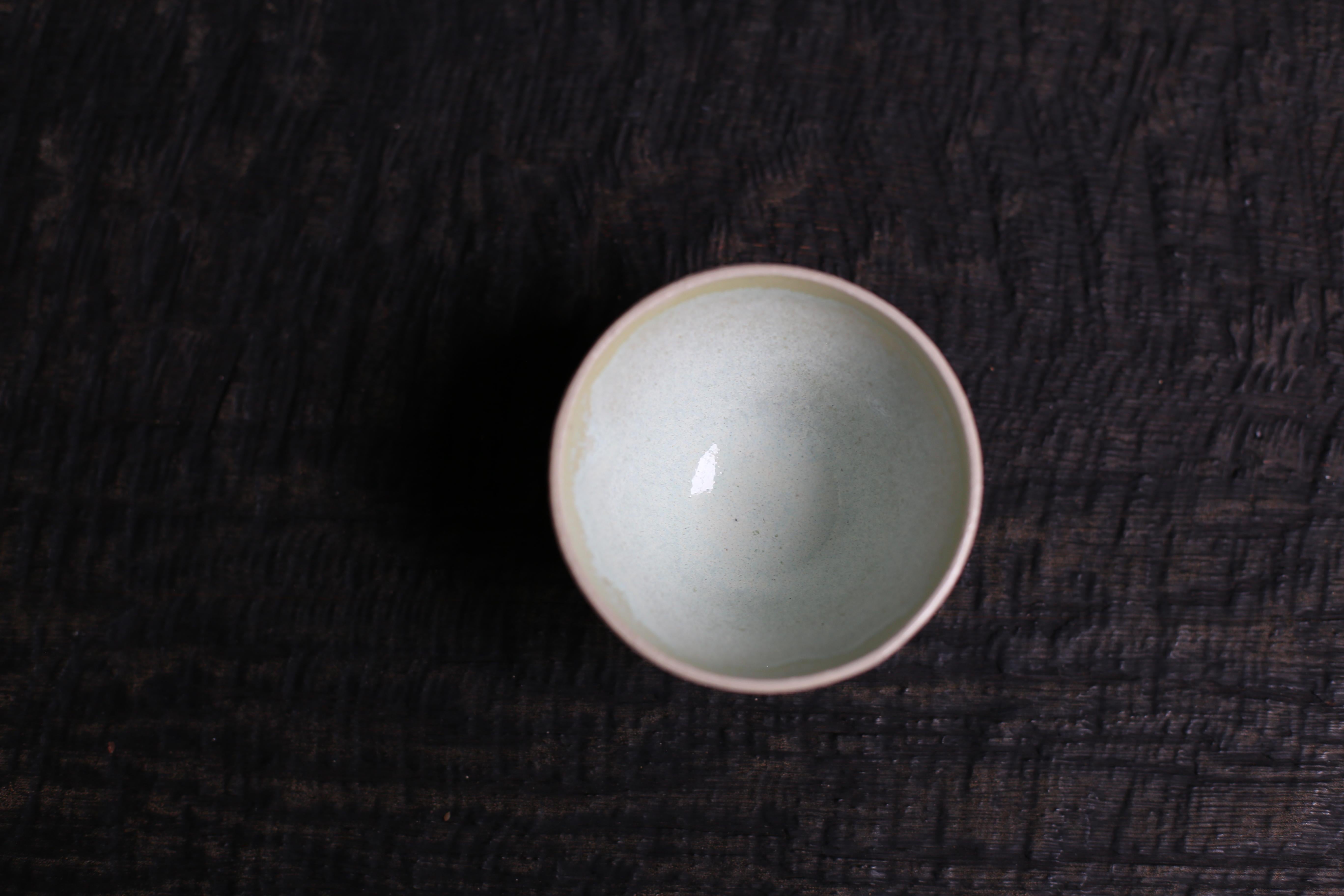 Modern Cup in White Clay Clay with Pistache + Sheer Glaze For Sale