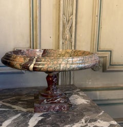 Cup or tazza in Campan marble, large mixed pattern, 19th century