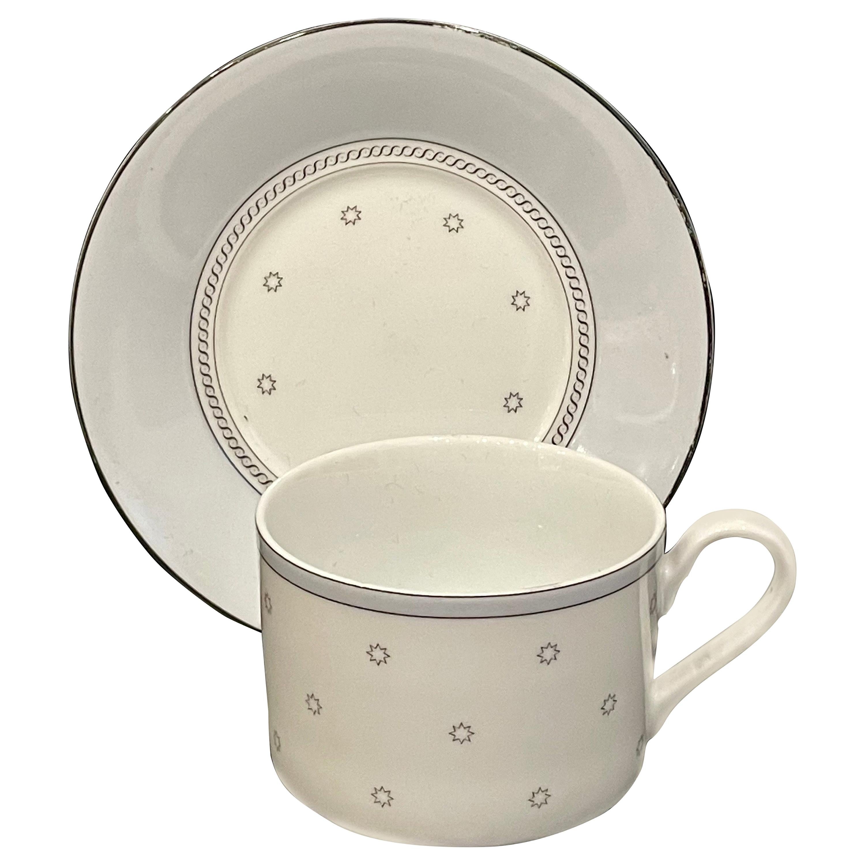 Cup & Saucer Designed by Michael Graves for Swid Powell Cityline Corinth For Sale