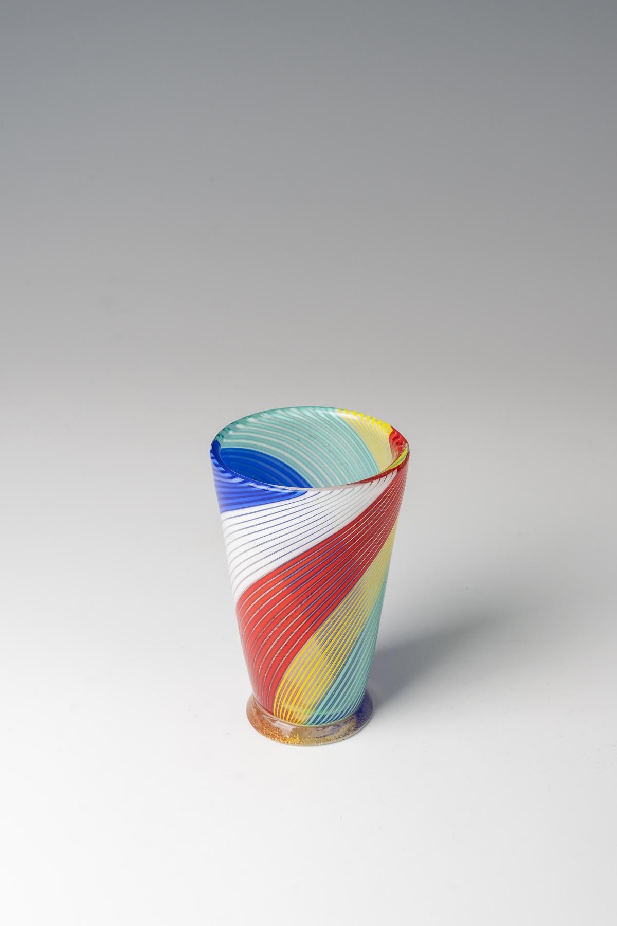 Fatto a mano Vaso a coppa ''mezzafiligrana'' 1950 in vendita