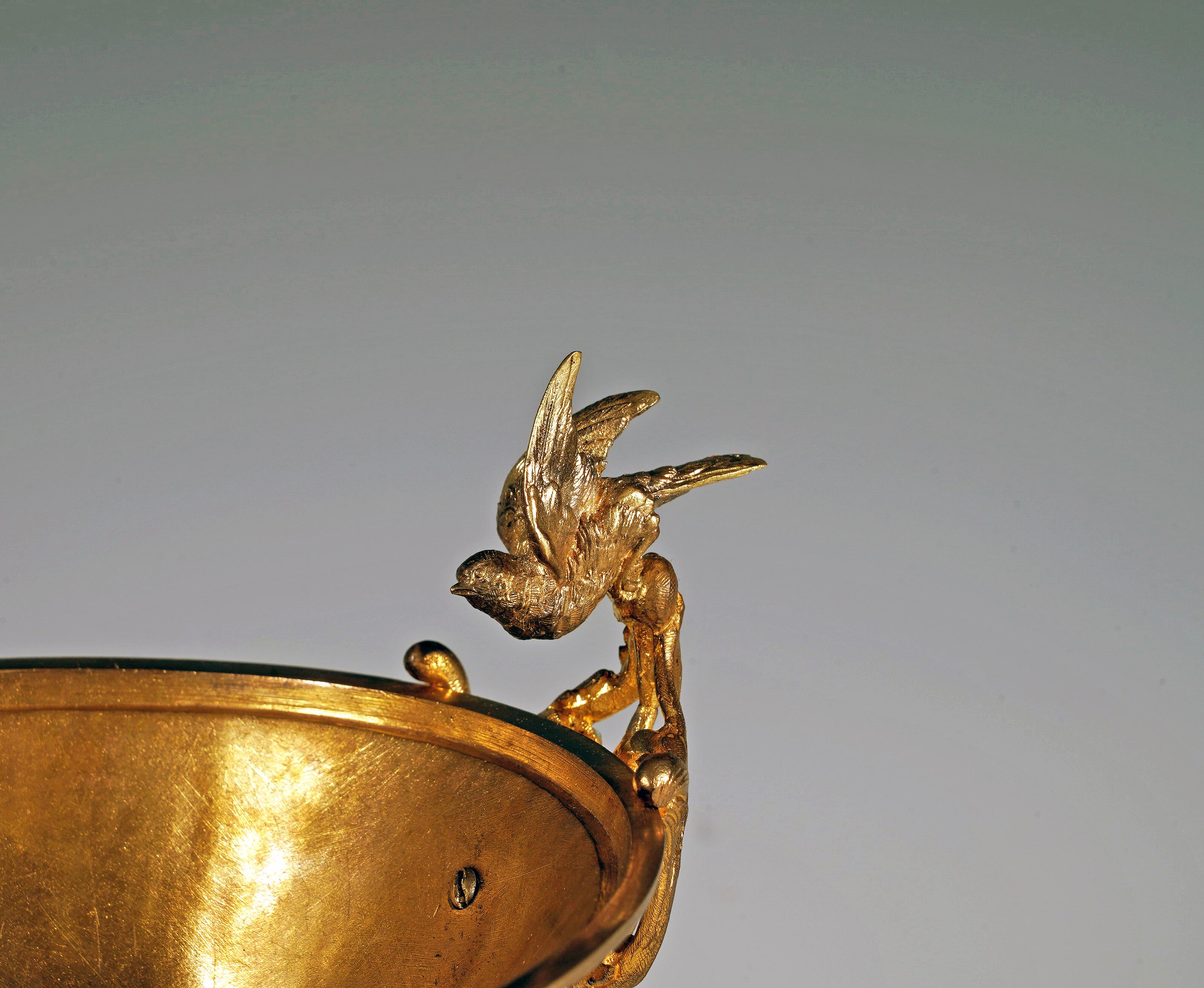 Fine XIX secolo Coppa con cherubini attribuita a A. Giroux, Francia, CIRCA 1870 in vendita