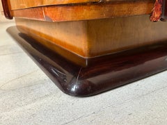 Cupboard Art Deco in Wood and opaline, 1920, France (Delivered re-polished)