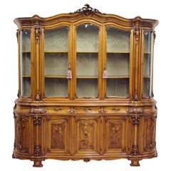Cupboard Bookcase Antique Table Display Case Baroque Italy Alt