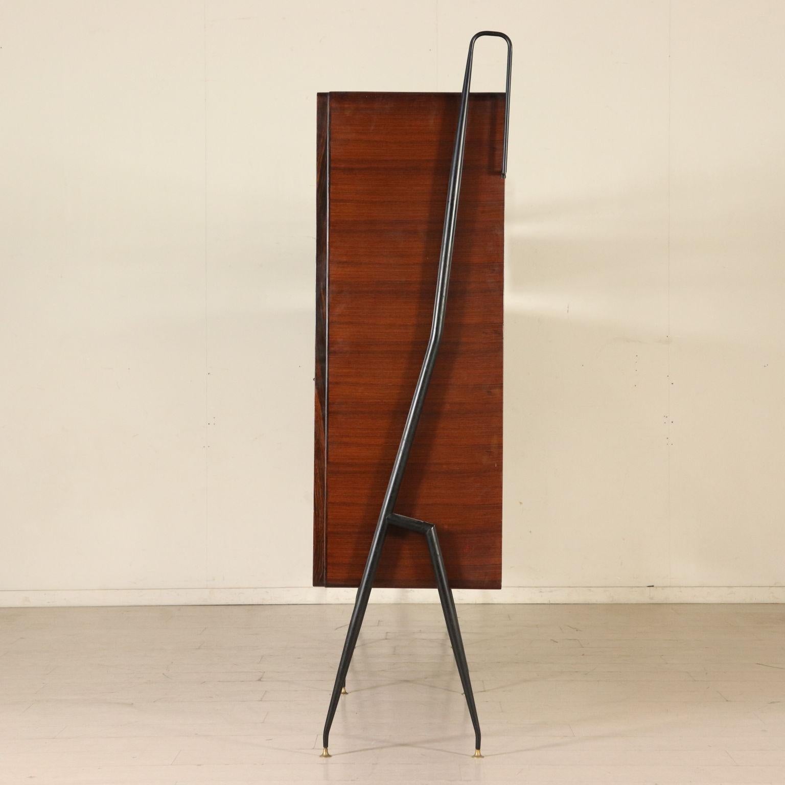 Cupboard by Silvio Cavatorta Teak Brass Vintage, Italy, 1960s 11