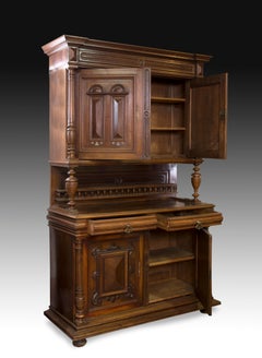 Cupboard. Walnut, metal. 19th century.