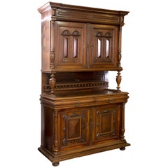 Cupboard. Walnut, metal. 19th century.